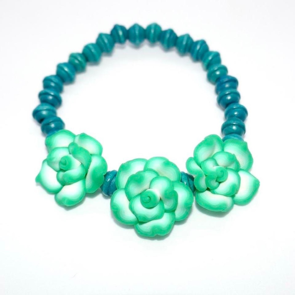 Clay Flower Bracelet